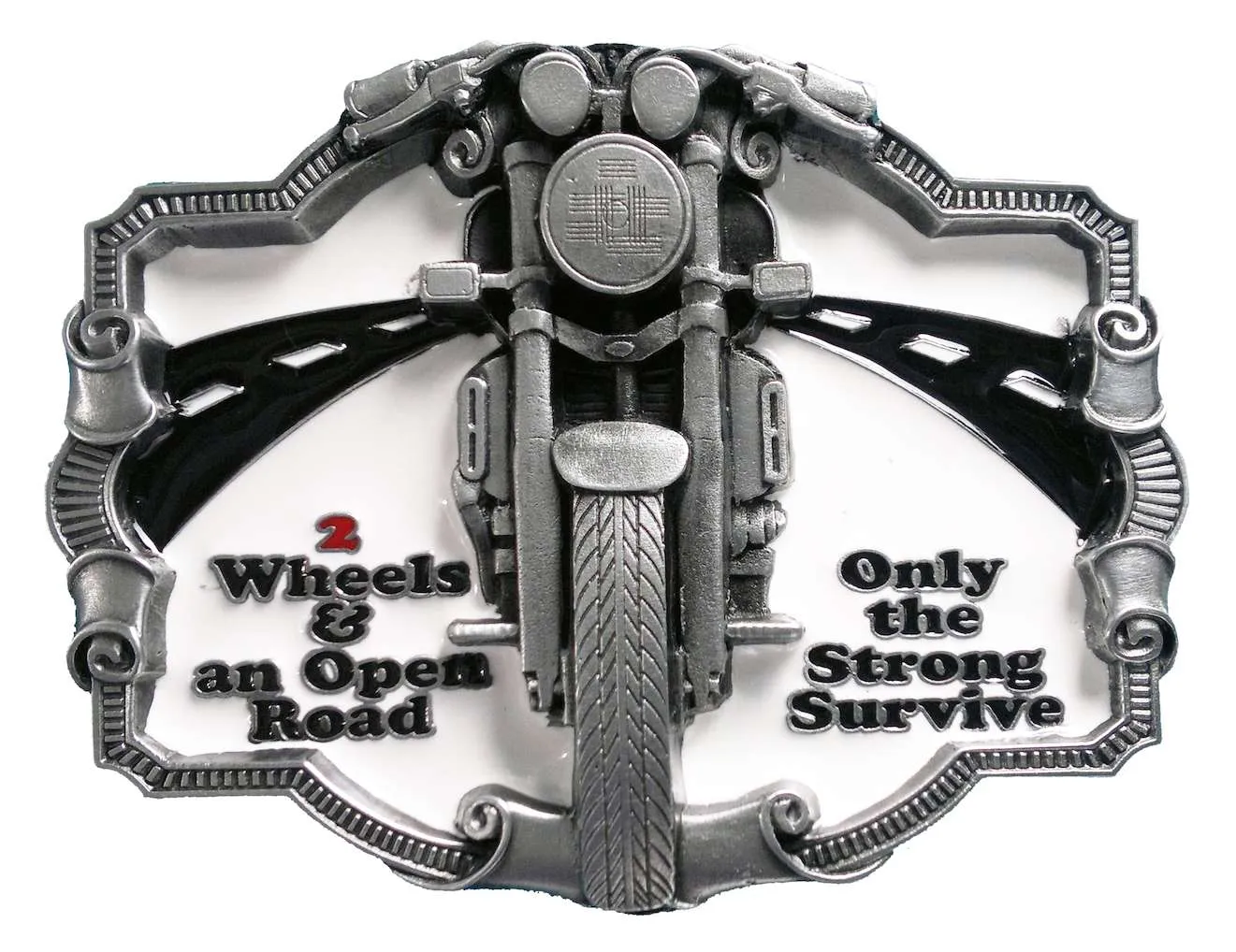 2 Wheels and an Open Road Belt Buckle