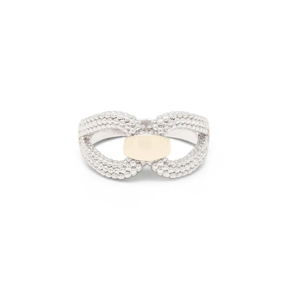 2Tone Buckle Ring Dots Texture