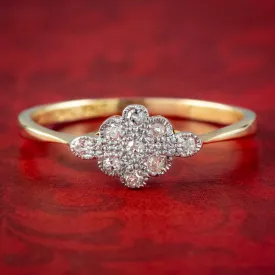 Antique Edwardian Diamond Daisy Cluster Ring