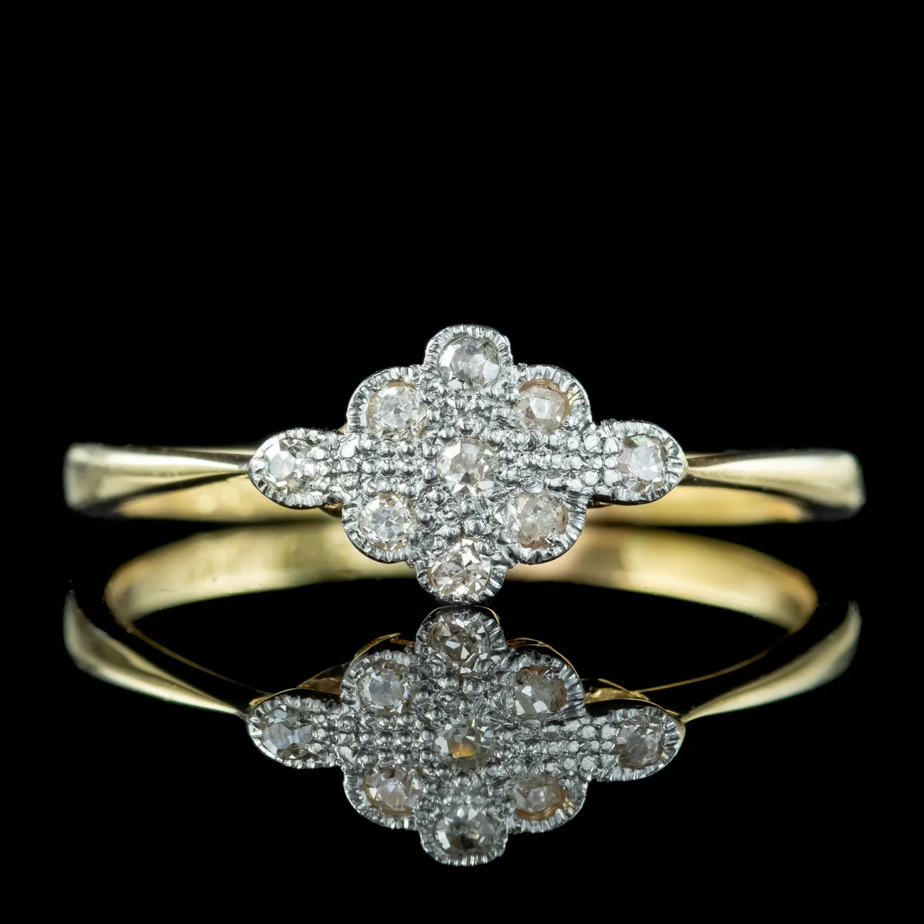 Antique Edwardian Diamond Daisy Cluster Ring