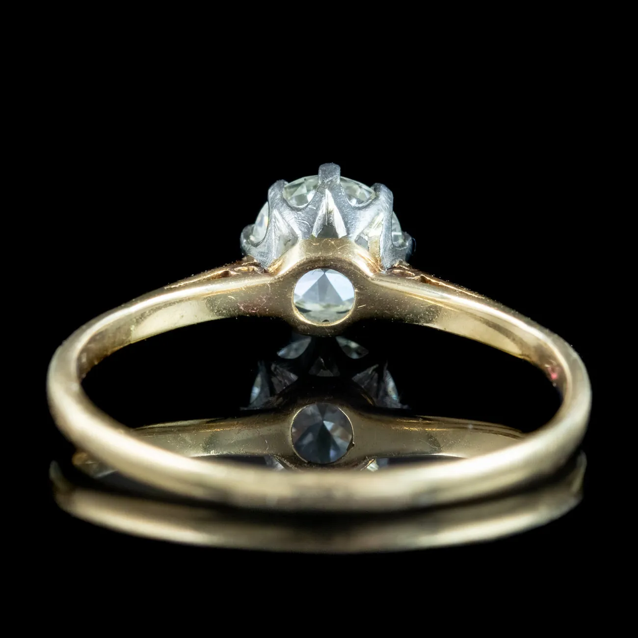 Antique Edwardian Diamond Solitaire Ring 0.85ct Diamond