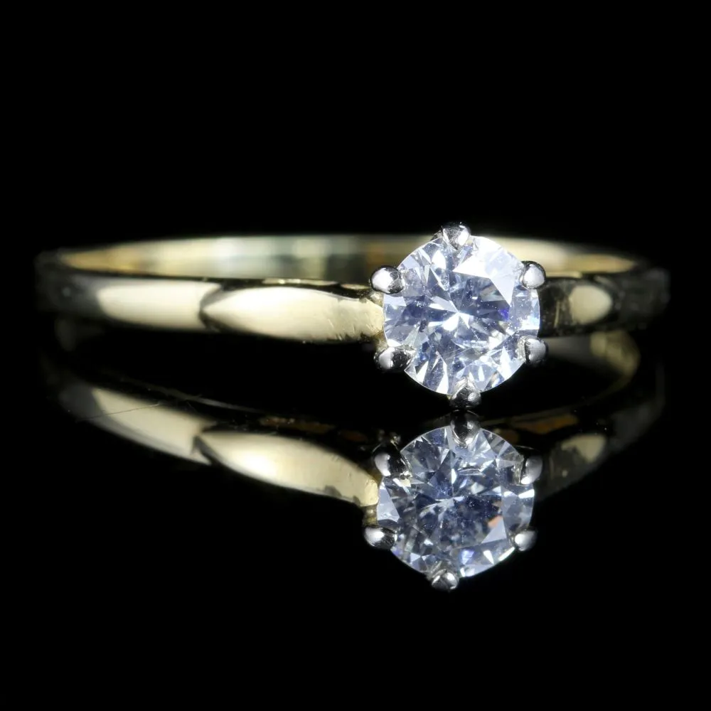 Antique Victorian Diamond Solitaire Ring Circa 1900