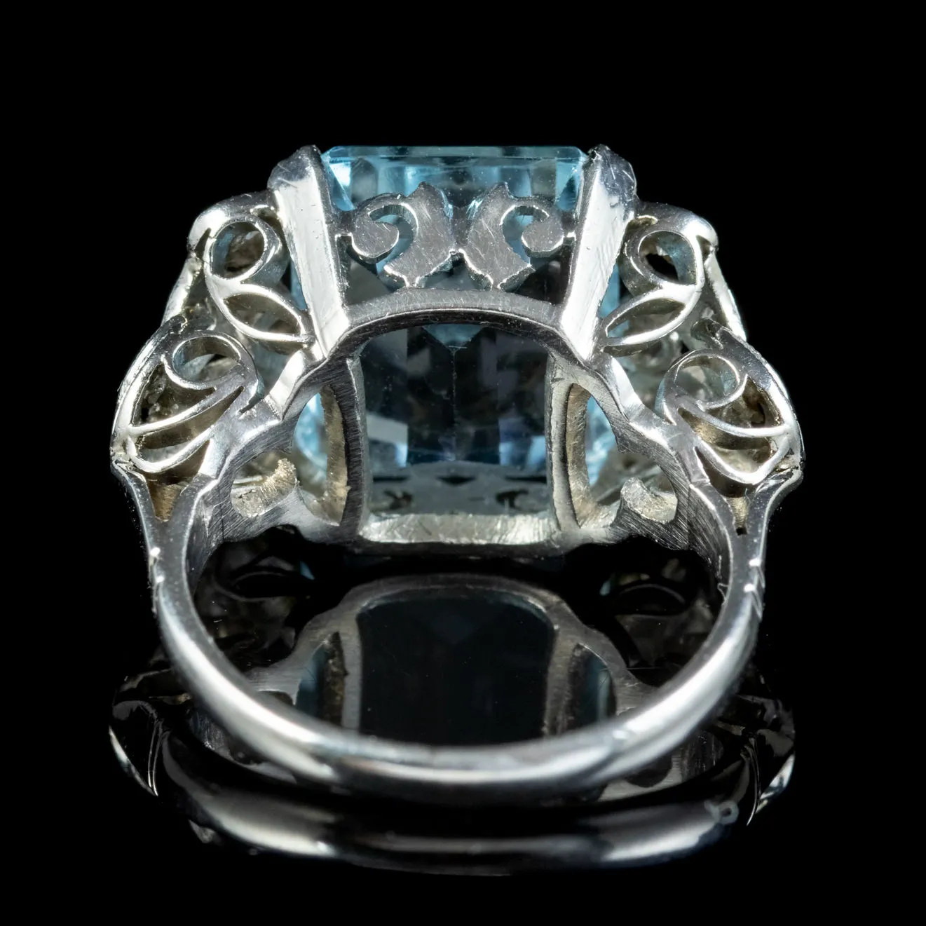 Art Deco Aquamarine Diamond Ring 5ct Aqua Circa 1920