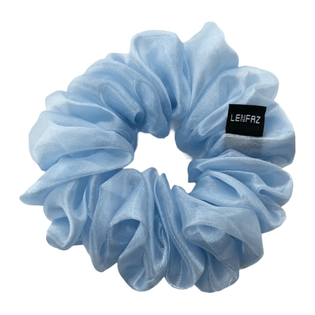 Baby Blue Organza Scrunchie