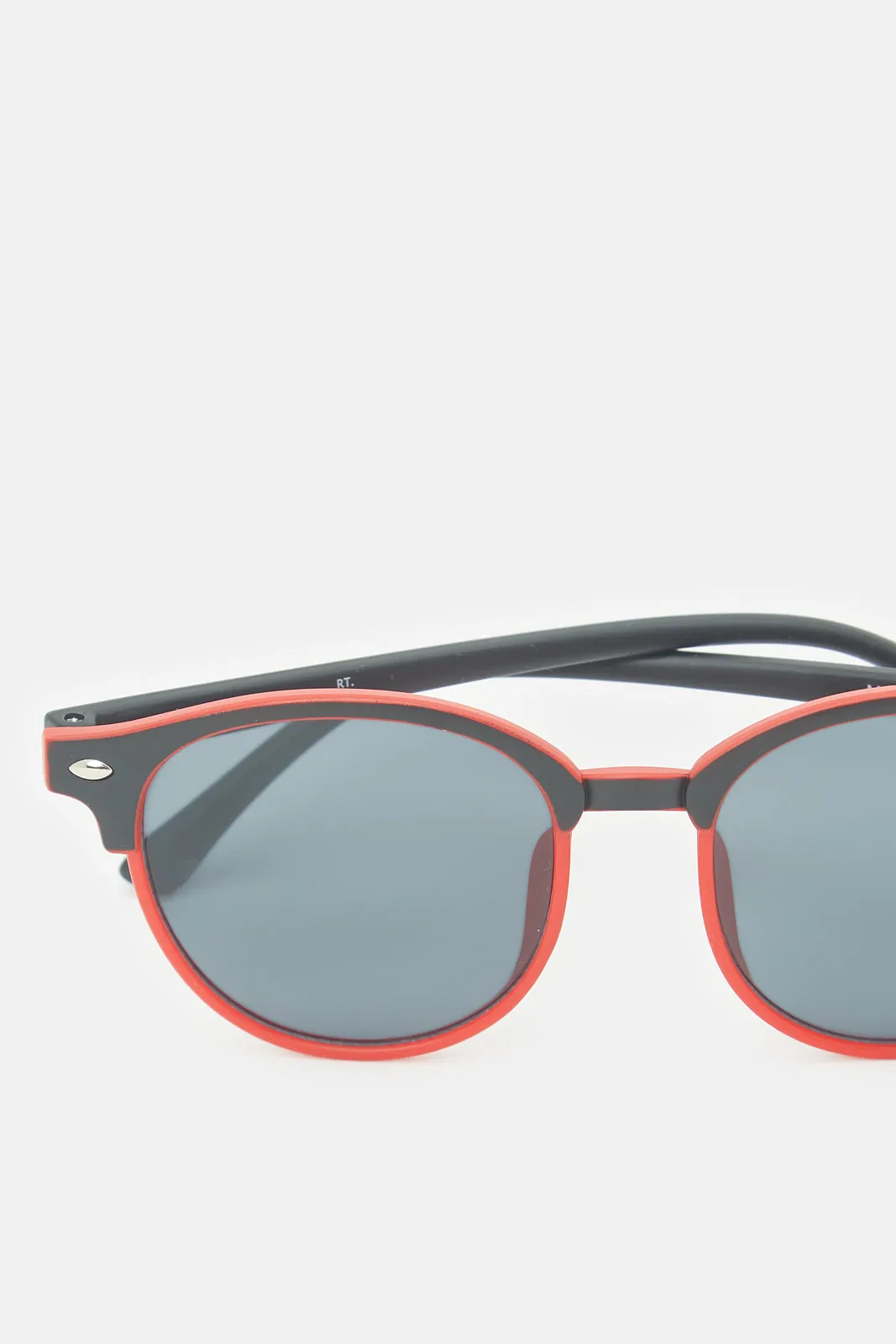 Boys Red And Black Wayfarer Sunglasses