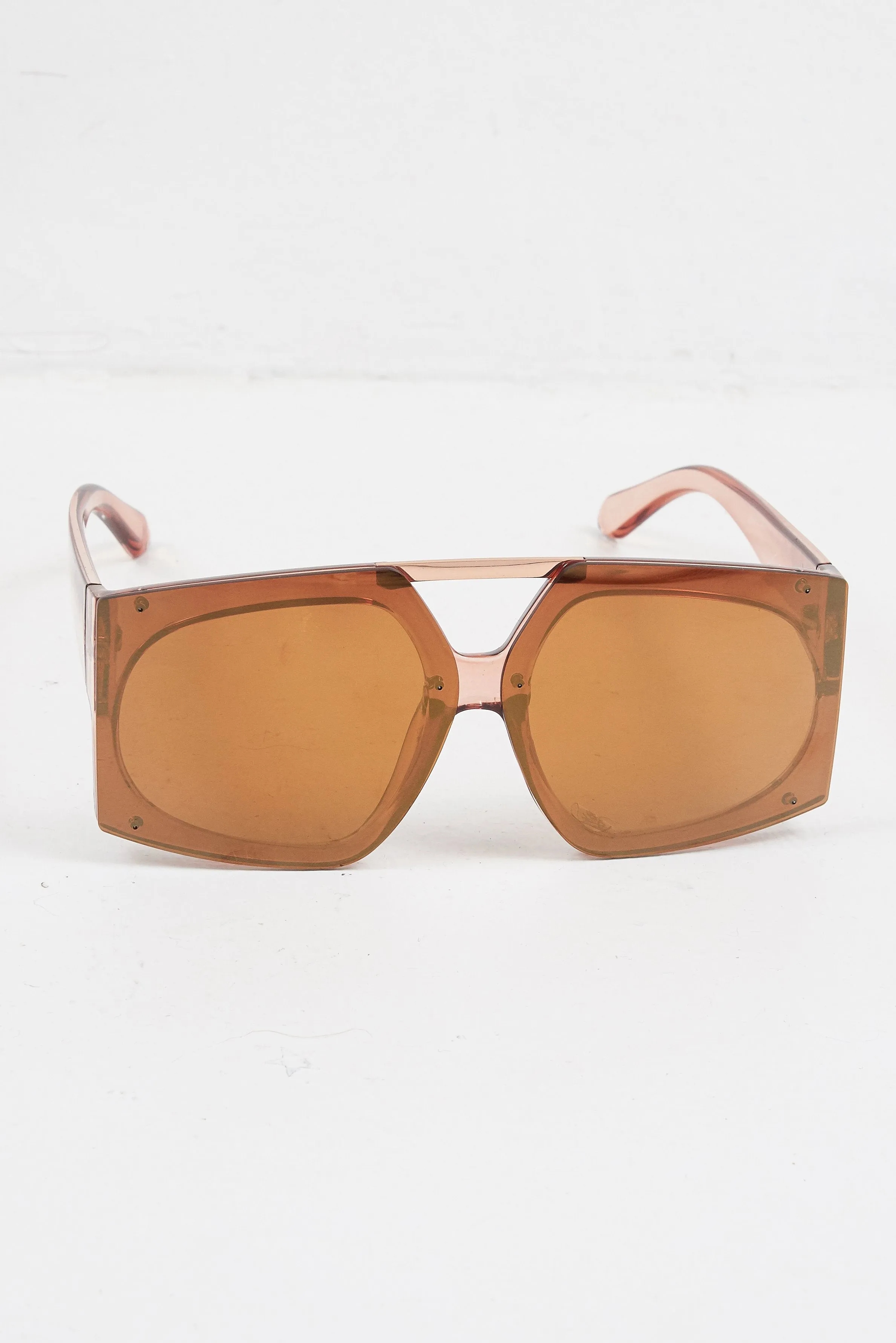 Brown Oversized Square Frame Sunglasses - Valeri