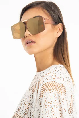 Brown Oversized Square Frame Sunglasses - Valeri