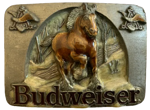 Budweiser Brown Horse Belt Buckle