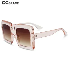 CCspace Women's Full Rim Oversized Square Resin Frame Sunglasses 54244