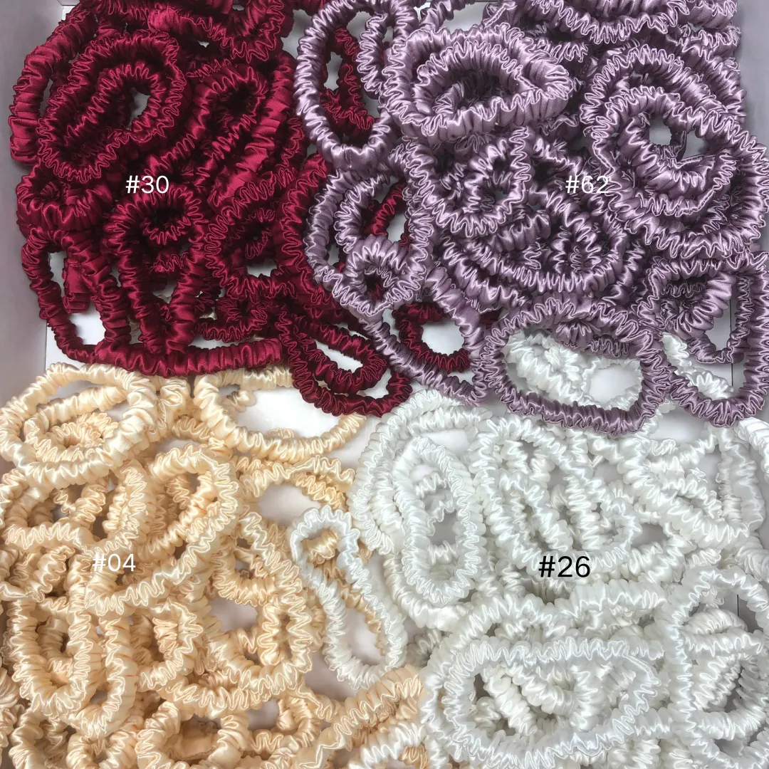 Champagne silk scrunchies mini