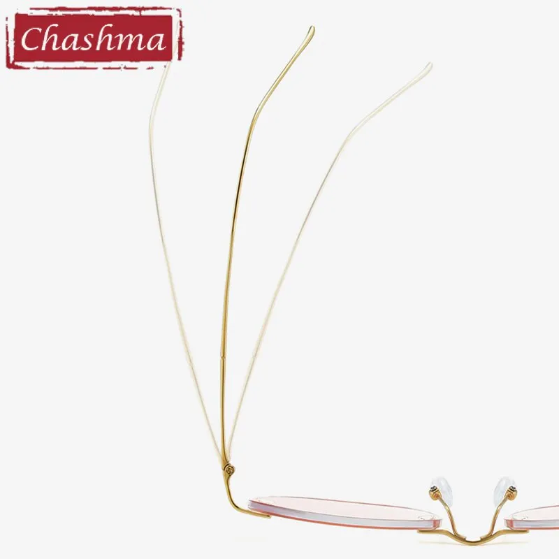 Chashma Unisex Rimless Square Titanium Eyeglasses 632m19