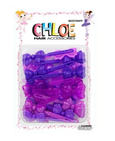 CHLOE BARRETTES RIBBON  24PCS