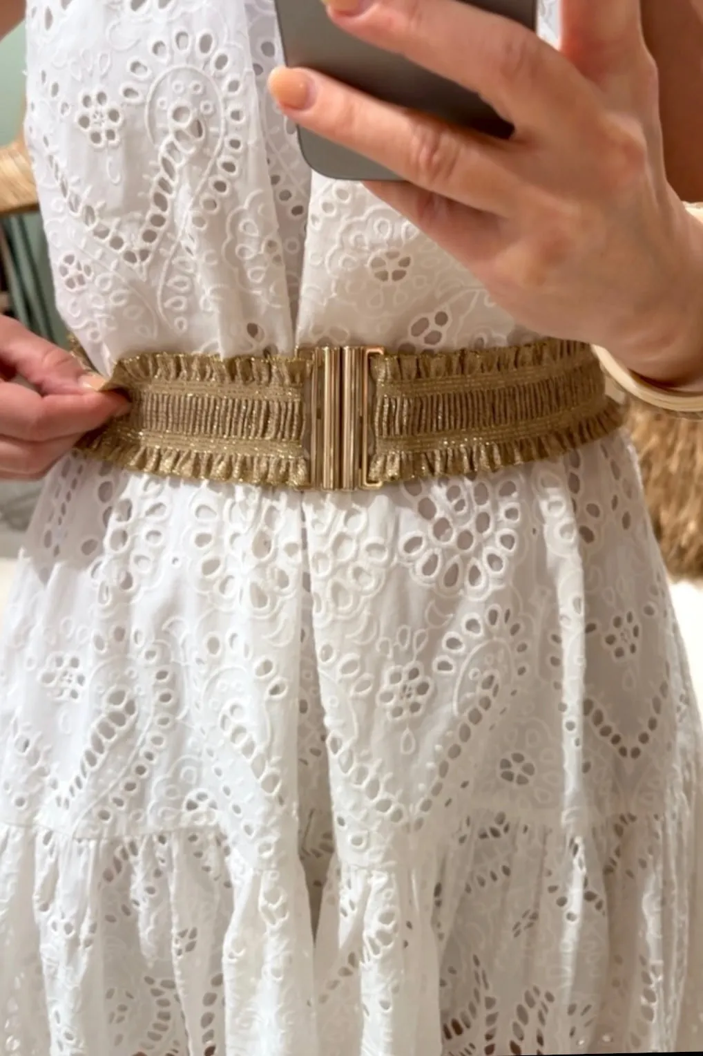 ELASTIC BELT “GOLD RUFFLES"