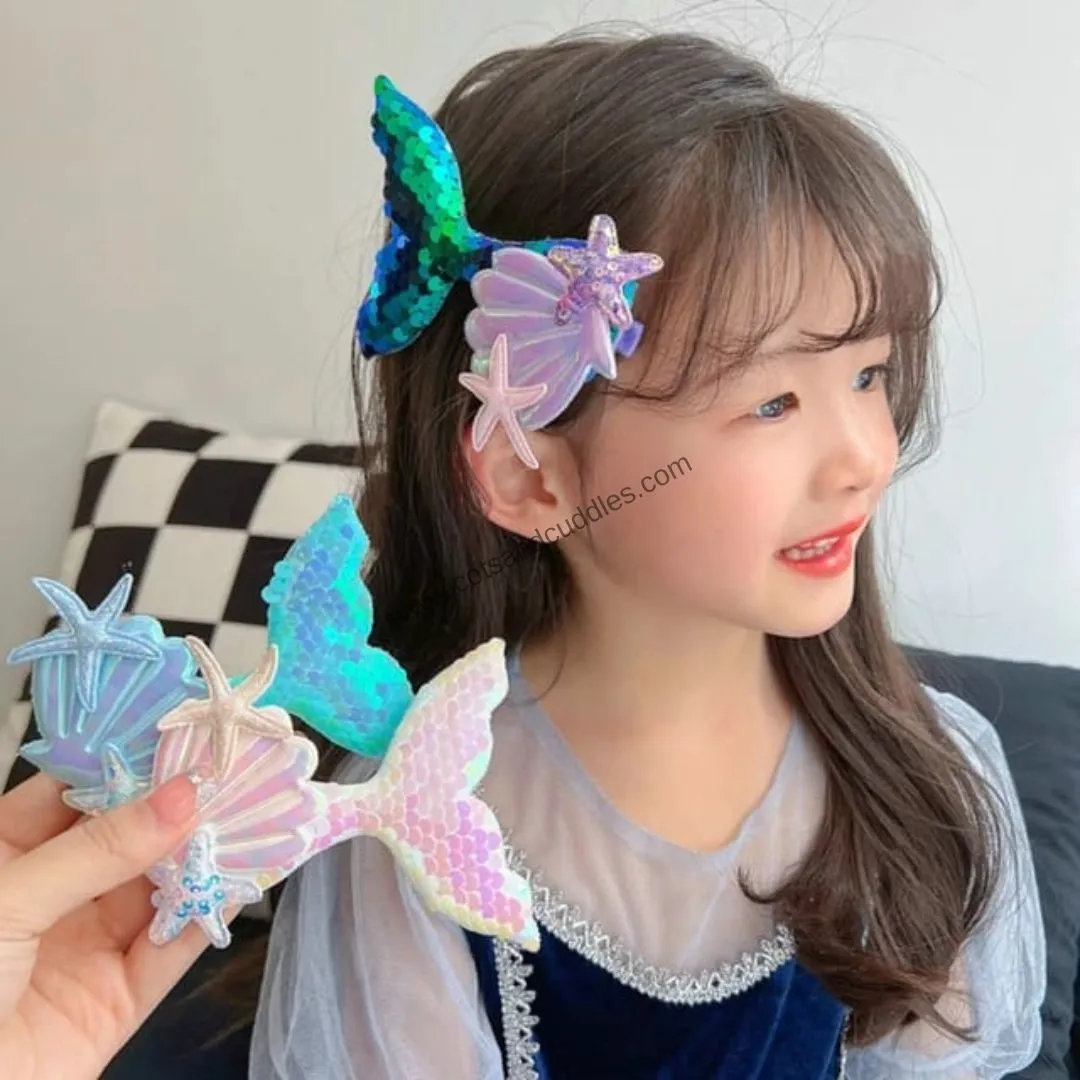 Enchanting Mermaid Hair Clips: Sparkle, Shine, and Dive into Adventure (Pack of 1)