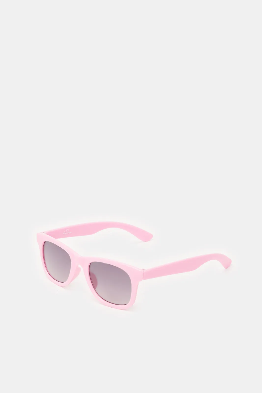 Girls Pink Wayfarer Sunglasses With Embellished Case