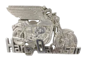 Harley Davidson Winged Silver Belt Buckle