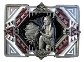 Indians Headdress Belt Buckle