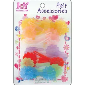 Joy Hair Barrettes 10Ct Rainbow Clear Colors