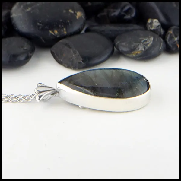 Labradorite Cattail Pendant