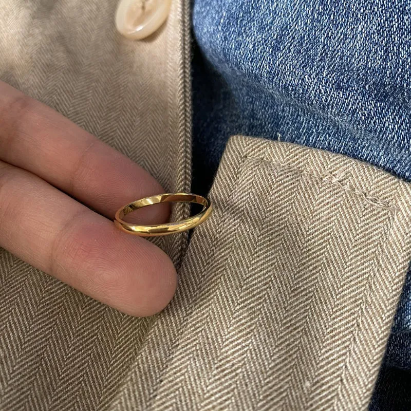 Minimalist Gold Band Stackable Rings