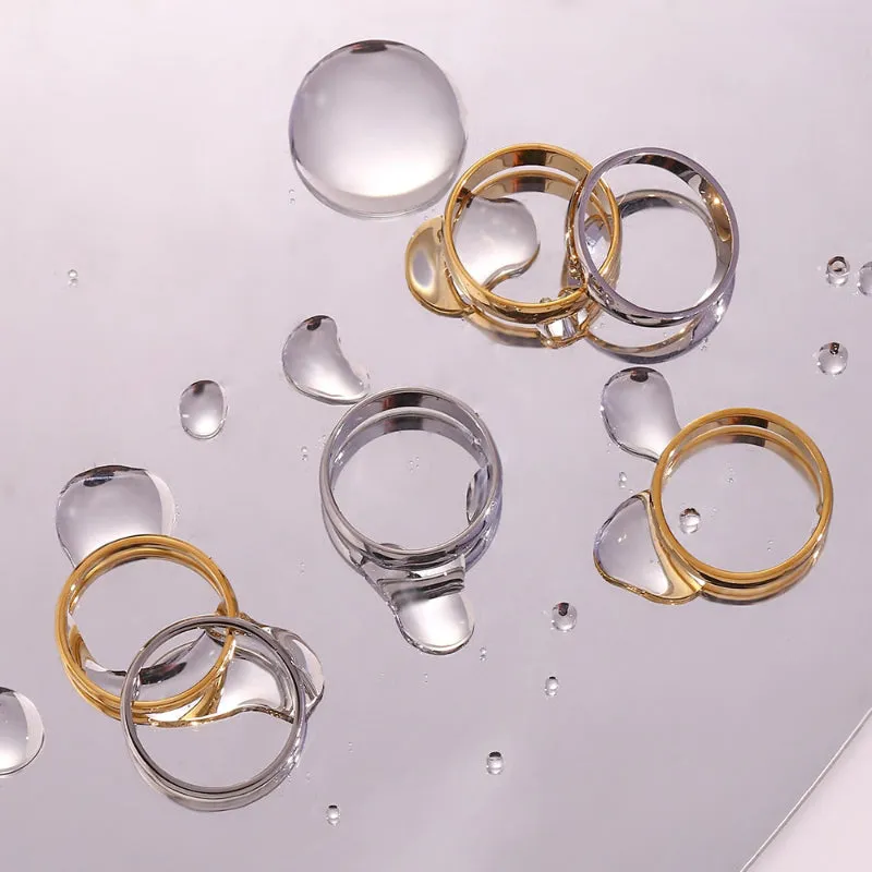 Minimalist Gold Band Stackable Rings