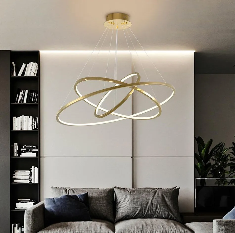 Minimalist LED Light Rings Chandelier