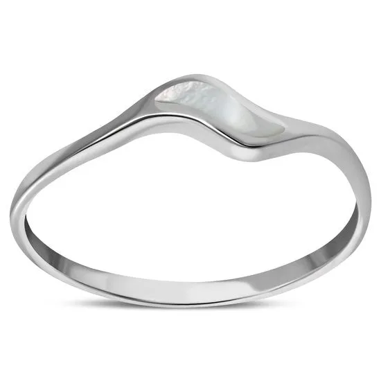 Mother of Pearl Silver Ring