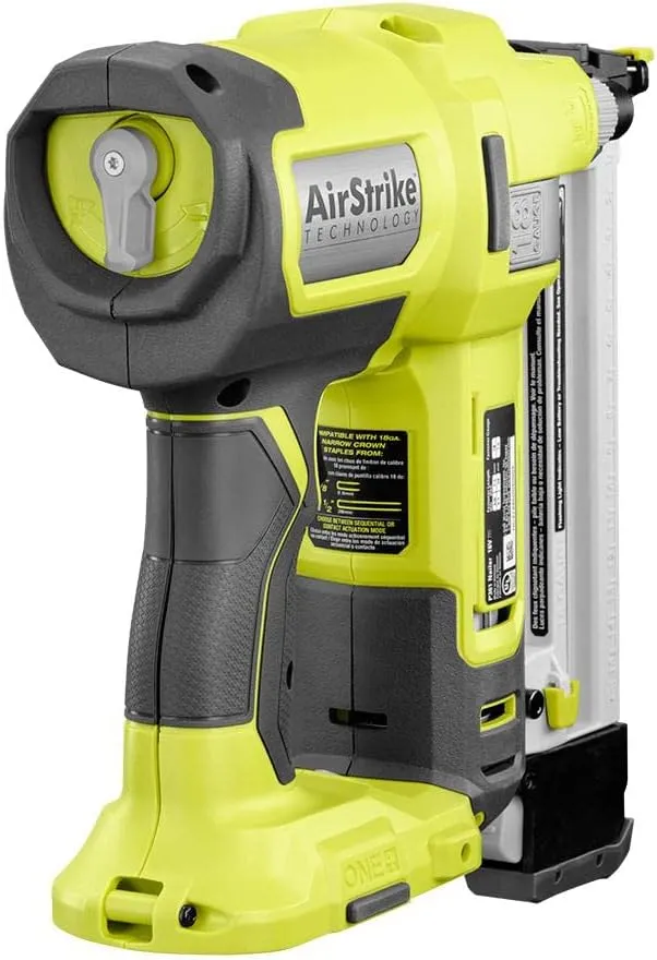 Open Box - RYOBI 18V ONE  AirStrike 18-Gauge Cordless Lithium-Ion Narrow Crown Stapler (Tool-Only)