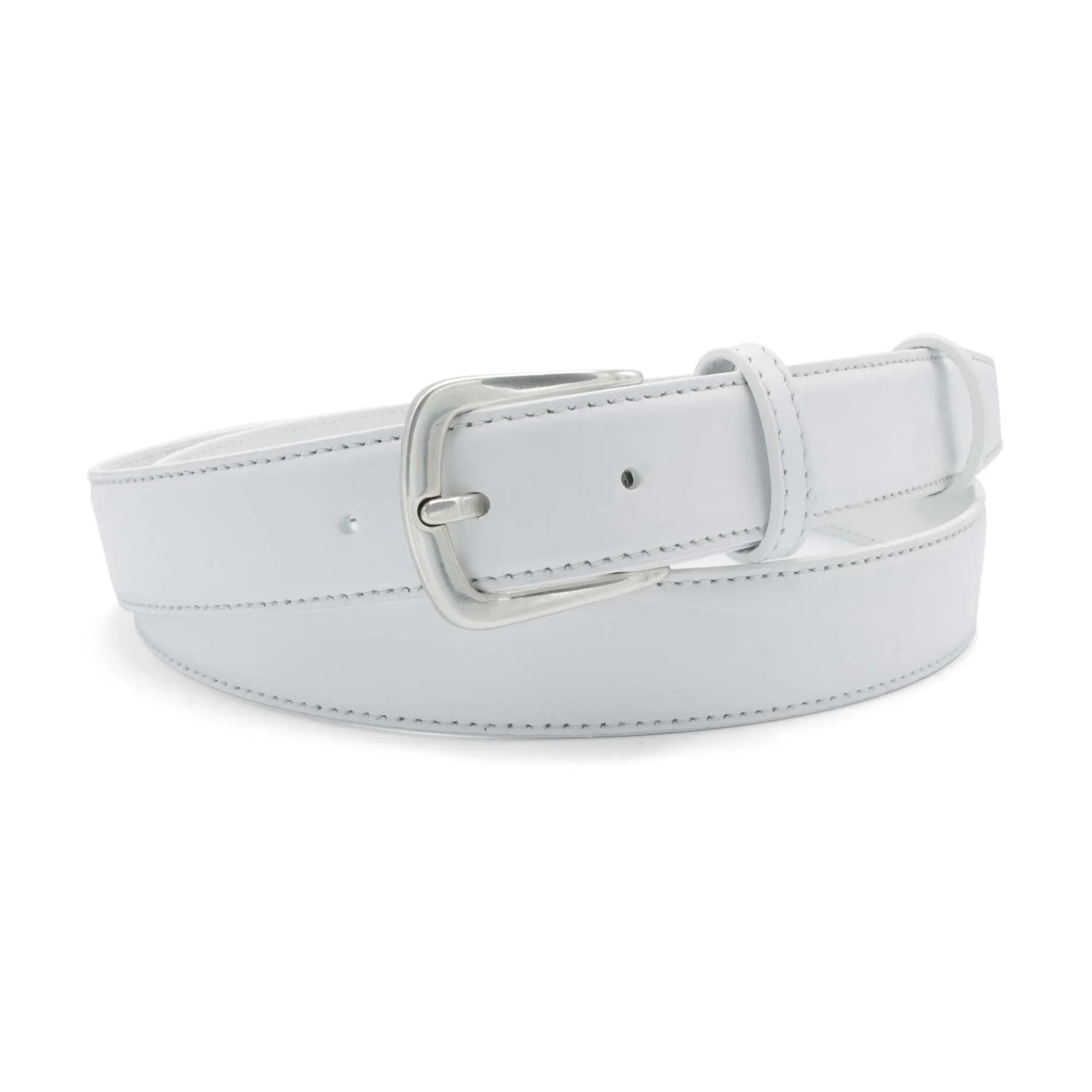 Optic White Narrow Classic Belt