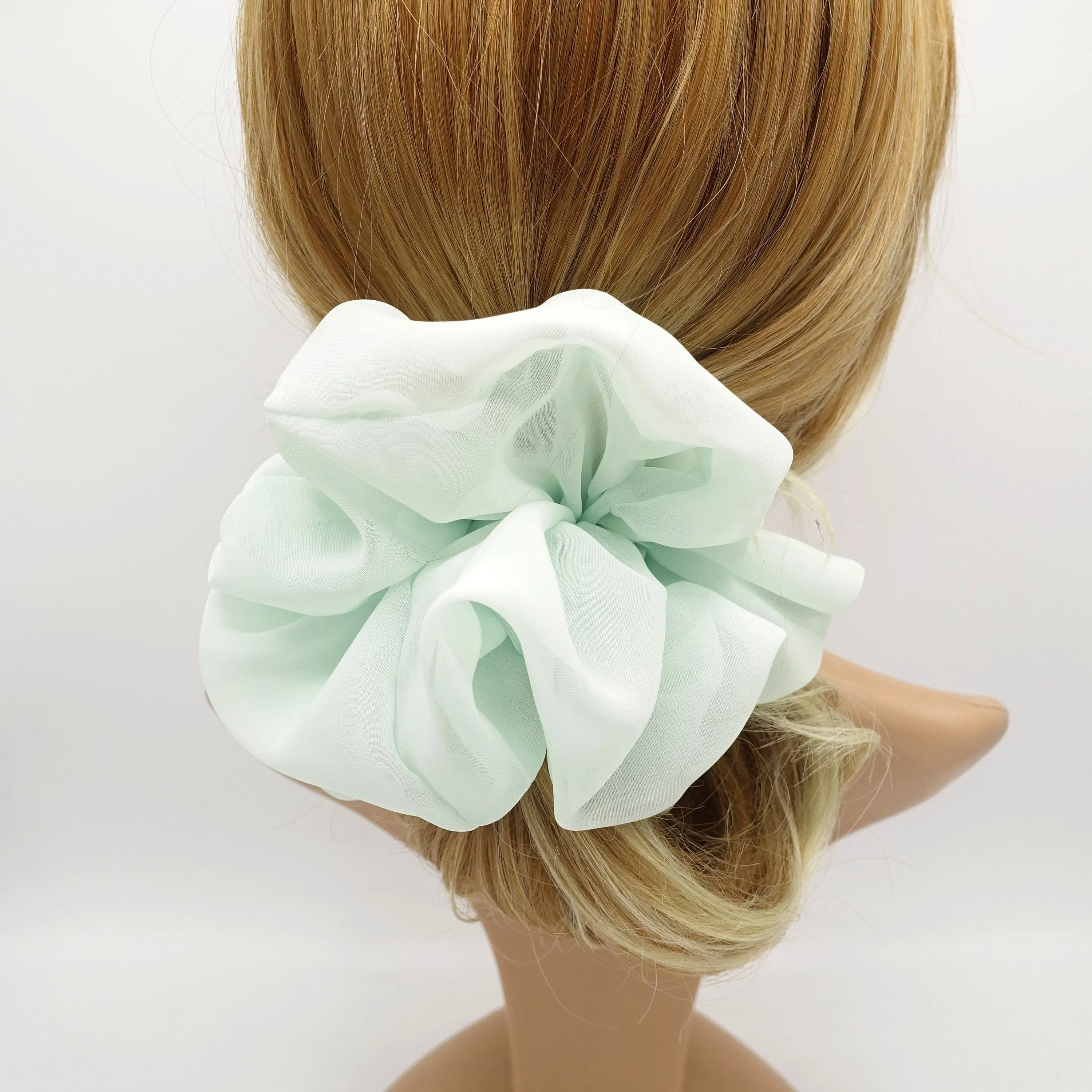 oversized chiffon scrunchies large hair elastic scrunchie women hair accessory