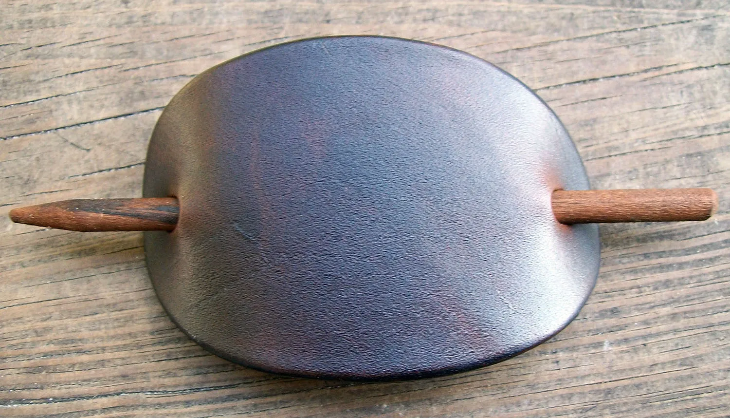 Plain Leather Stick Barrettes