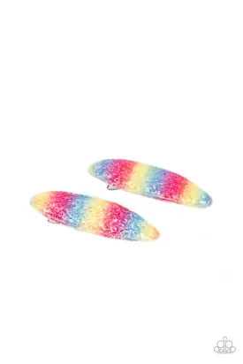 Rainbow Pop Summer - Multi Colored - Hair Clips - Paparazzi Accessories