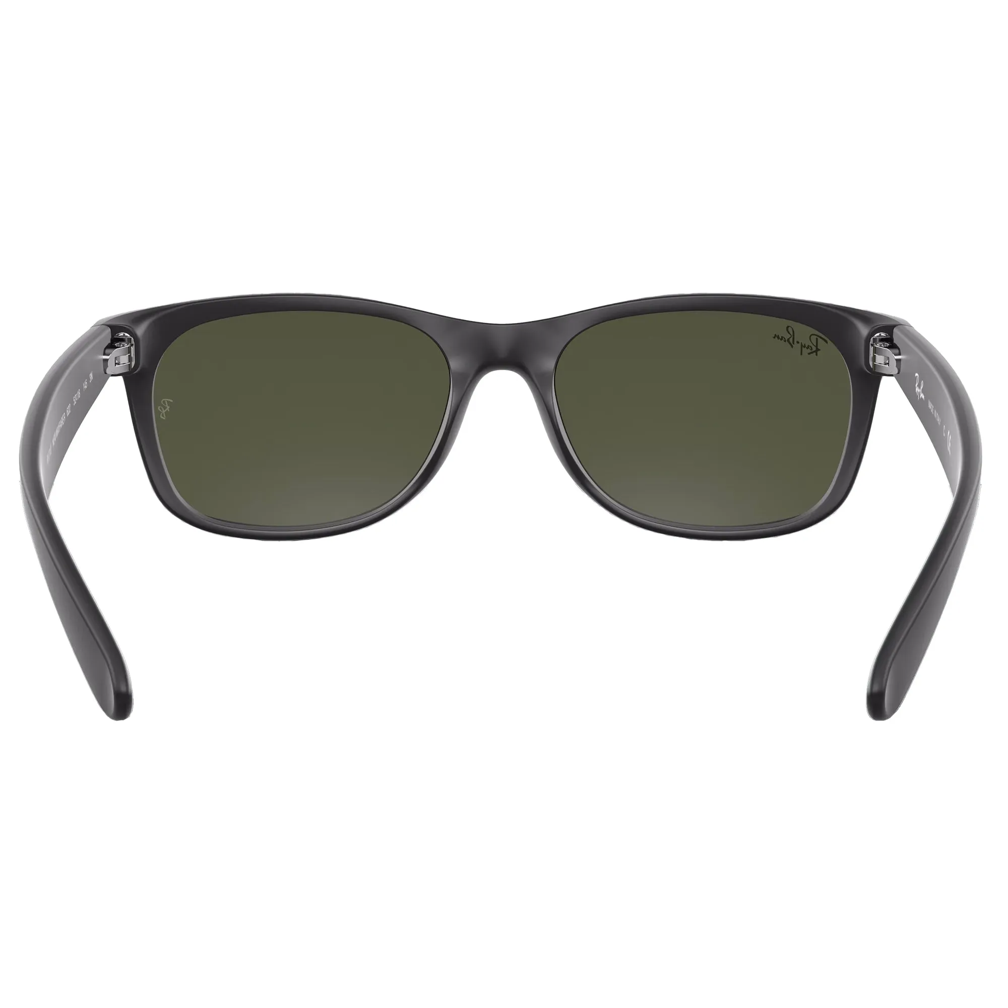 Ray-Ban New Wayfarer Classic Sunglasses - Matte Rubber Black/Green