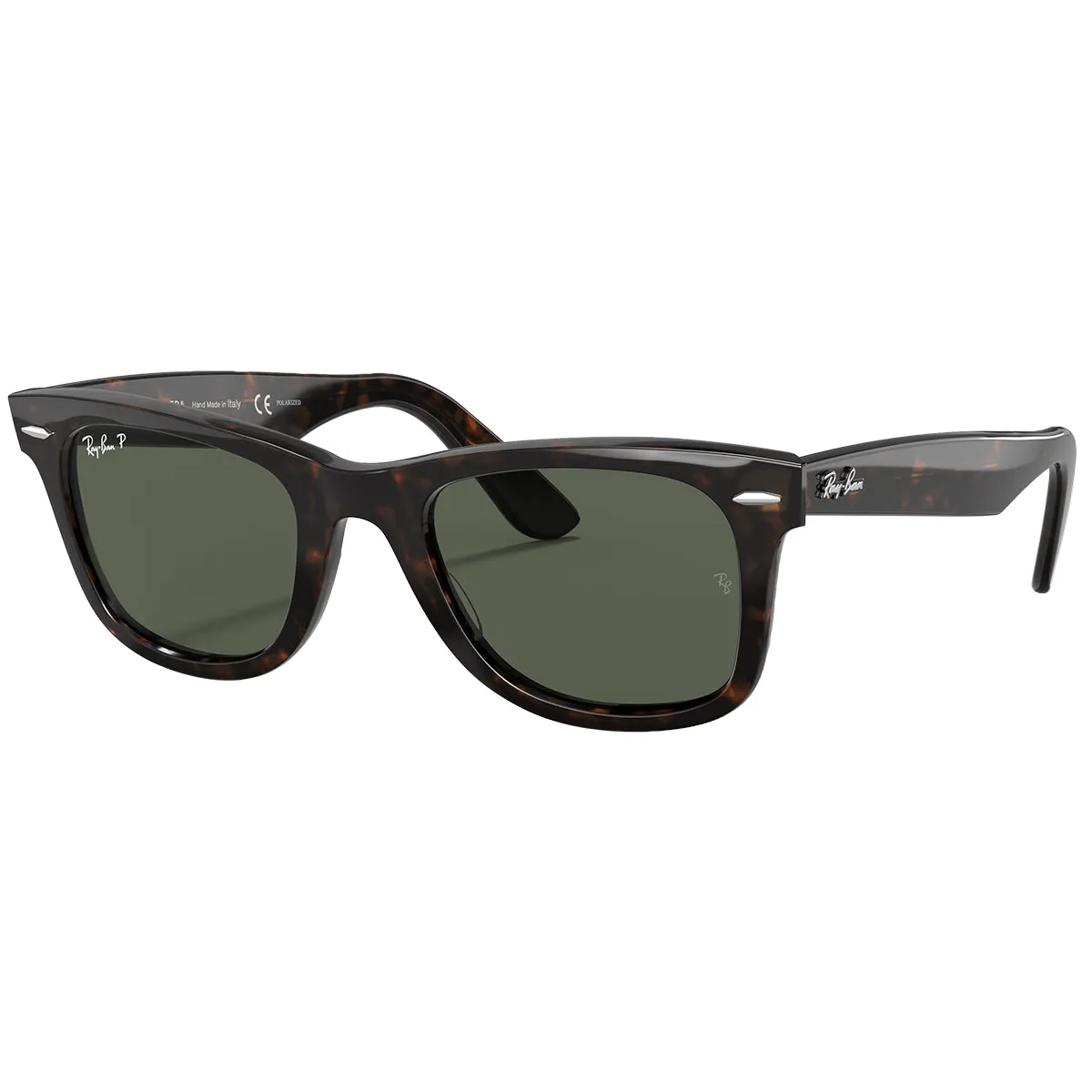 Ray-Ban Original Wayfarer Classic Polarized Sunglasses - Polished Tortoise/Green