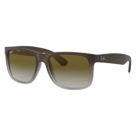 Rayban Justin Classic - Rubber Brown On Grey/Light Grey Gradient Green - 55Mm