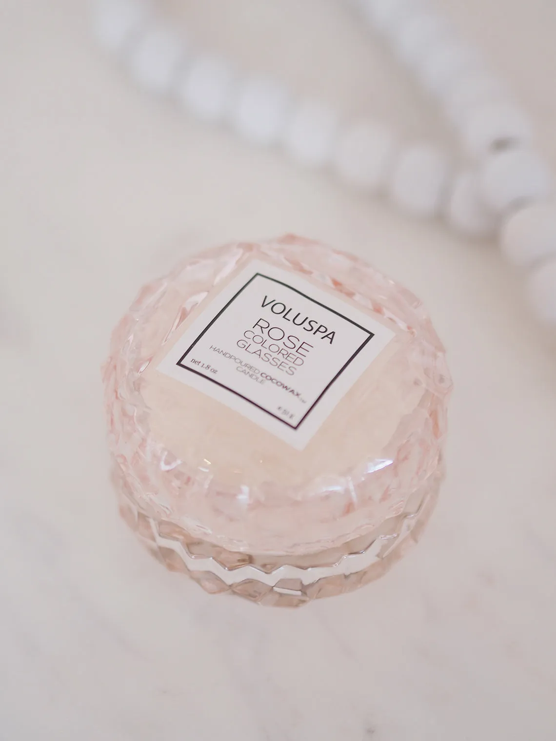 Rose Coloured Glasses Macaron Candle