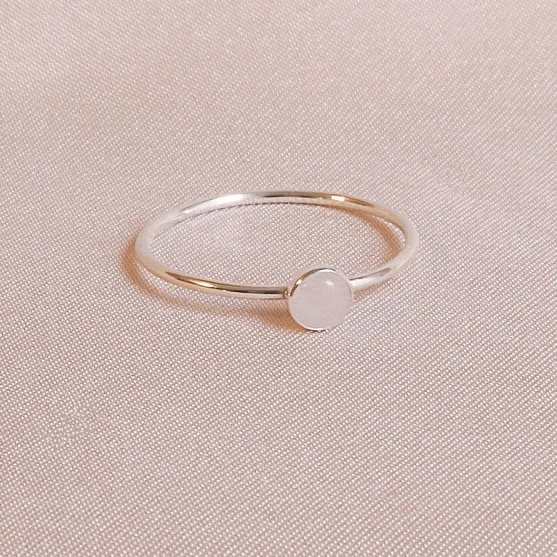 Rose Quartz Minimalist 4mm Ring