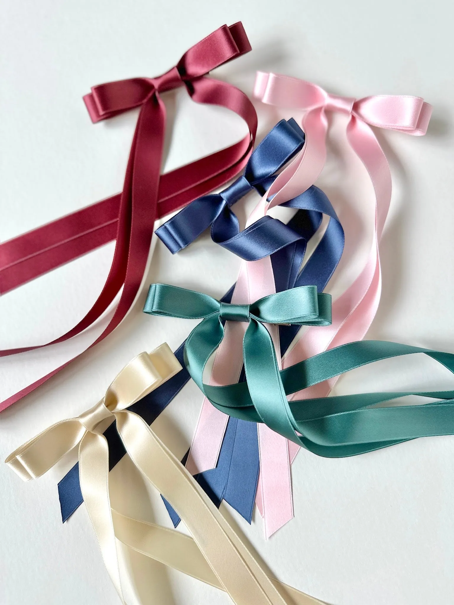 Satin Skinny Long Bow | Bridesmaid Bows | Multiple Colors | Luxury Designer Hair Accessories | Made to Order