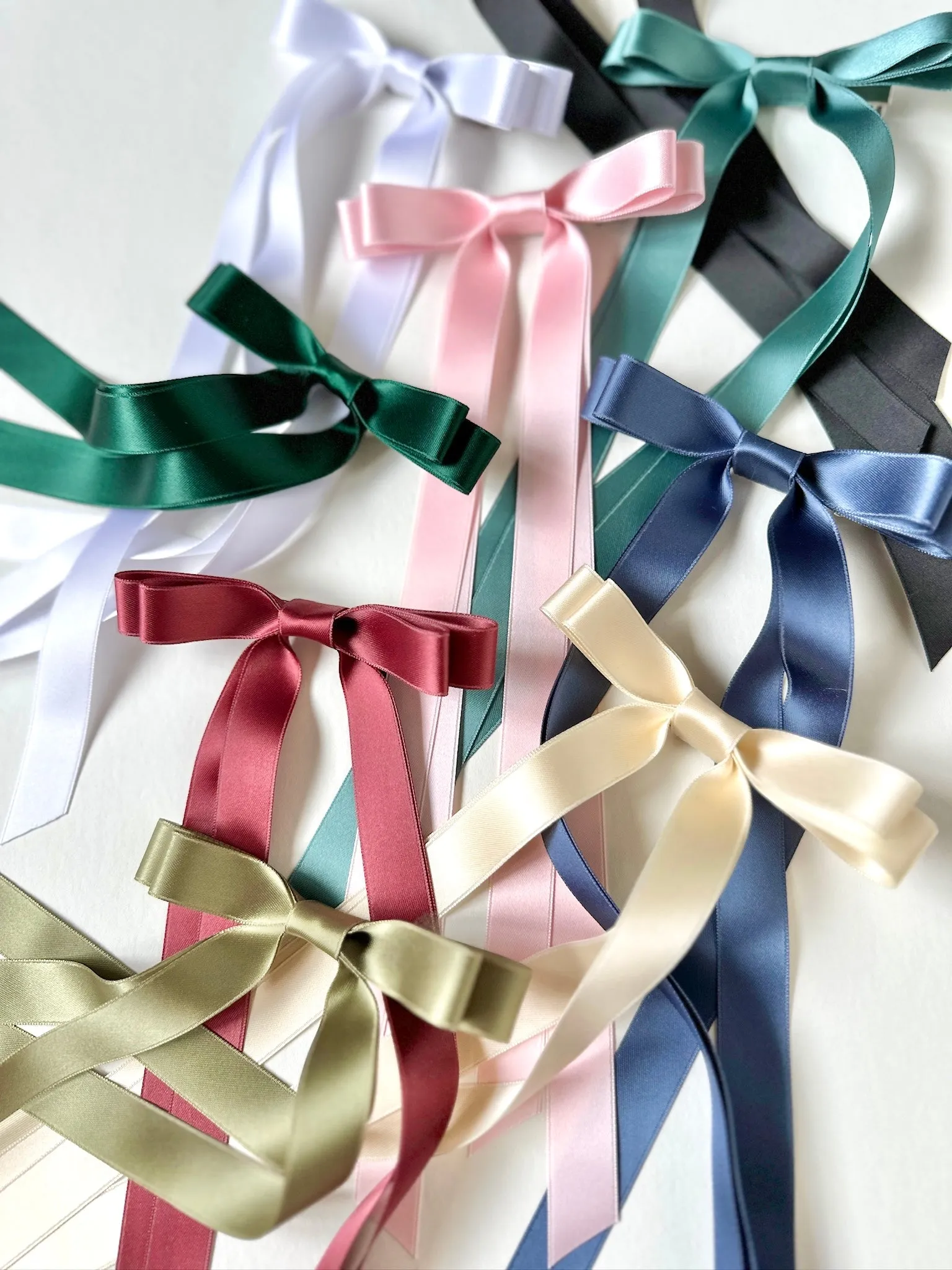 Satin Skinny Long Bow | Bridesmaid Bows | Multiple Colors | Luxury Designer Hair Accessories | Made to Order