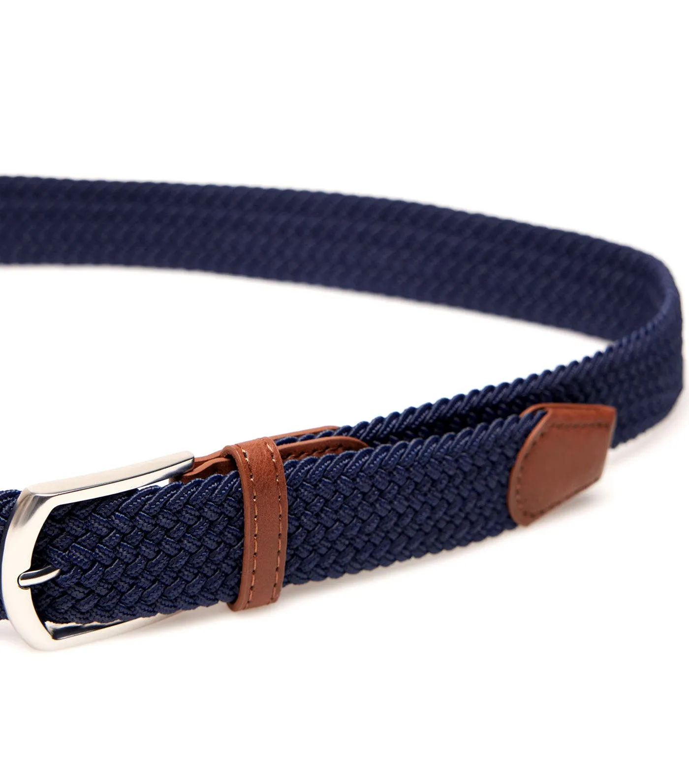 Single-Color Centered Belt Navy