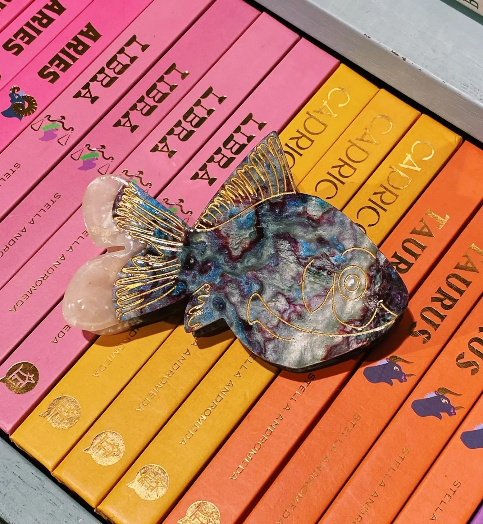 Solar Eclipse Goldfish Hair Clip