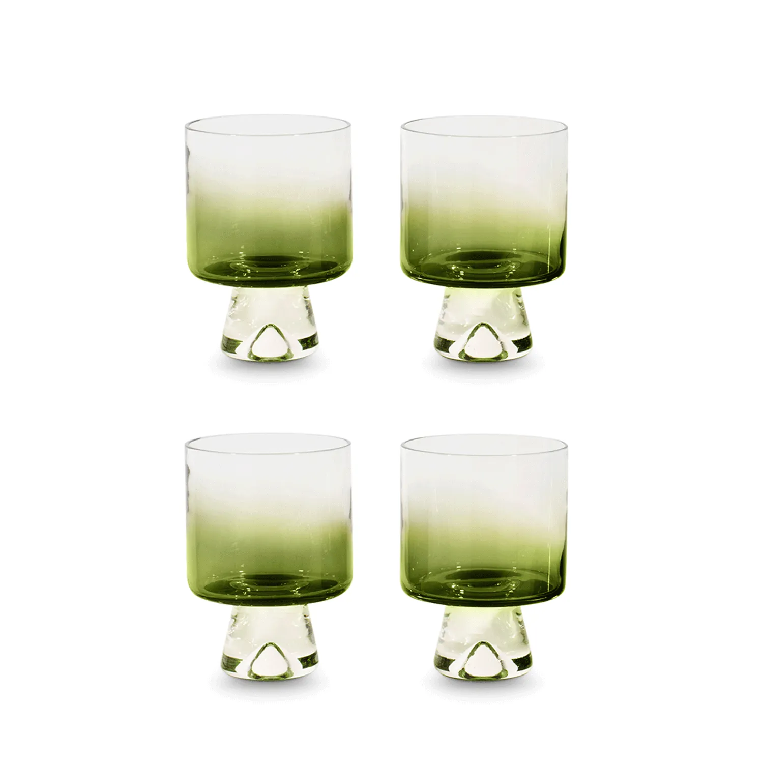 tom dixon | tank low ball glass | set of 4 | green - limited edition